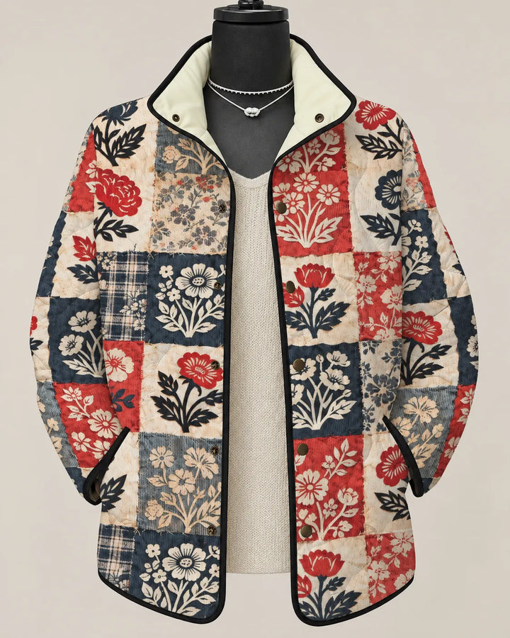 Adelaide | Heritage Floral Patchwork Quilted Jacket