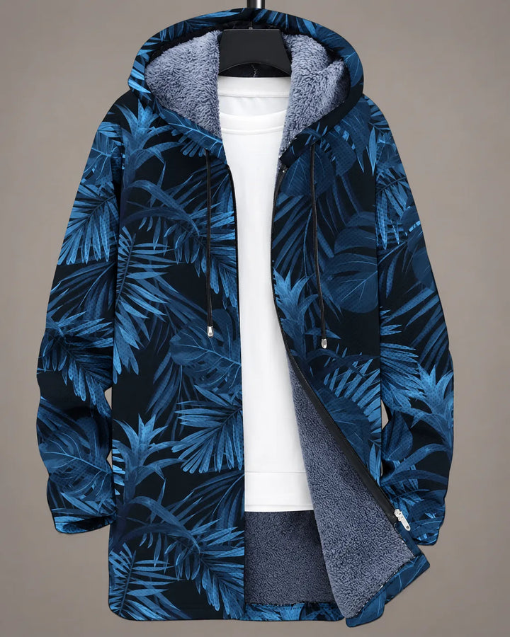 Celeste | Midnight Botanical Hooded Jacket