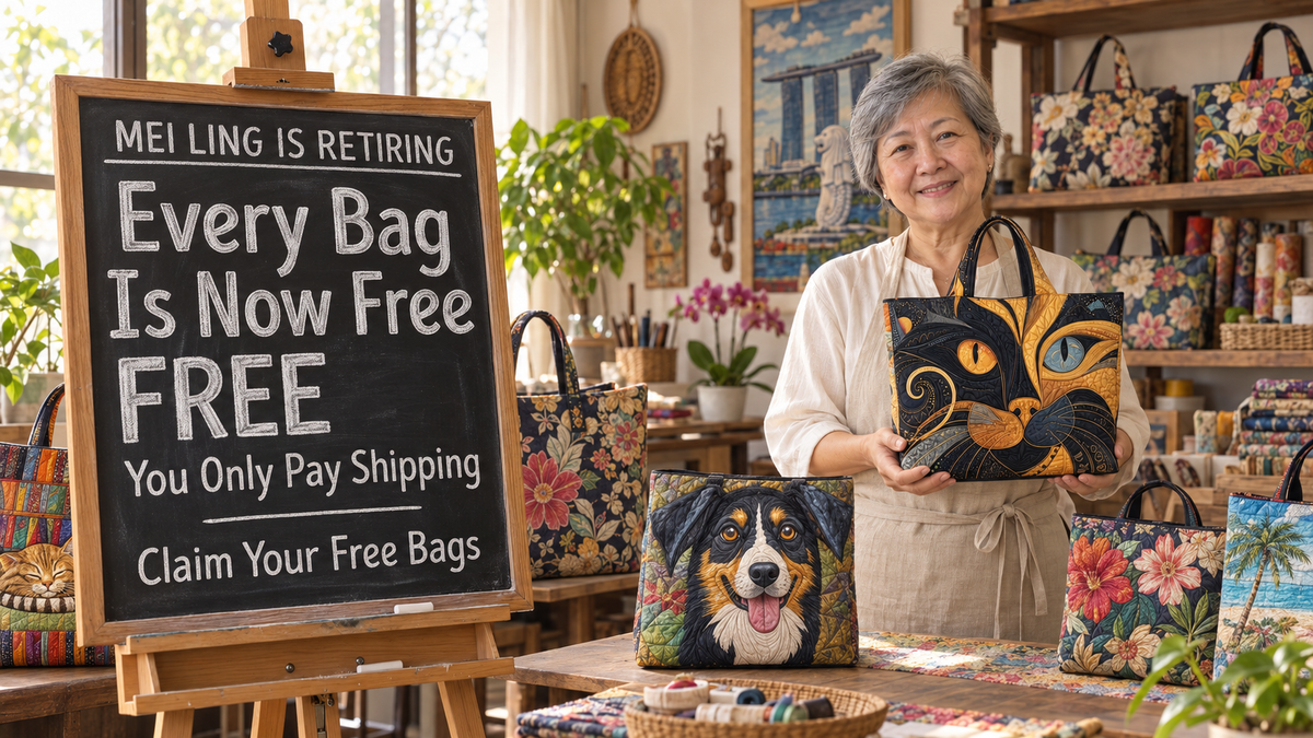 Mei Ling is retiring — every bag is free, just pay shipping
