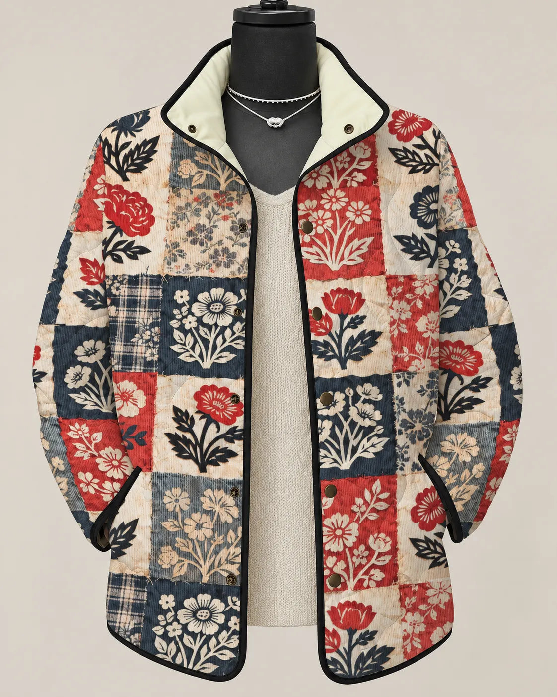 Adelaide | Heritage Floral Patchwork Quilted Jacket