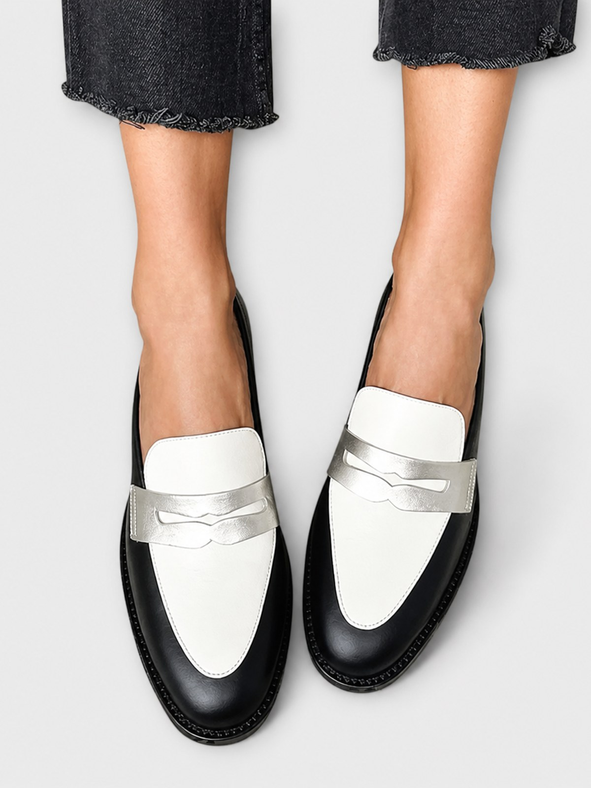 Xara | Black metallic loafers
