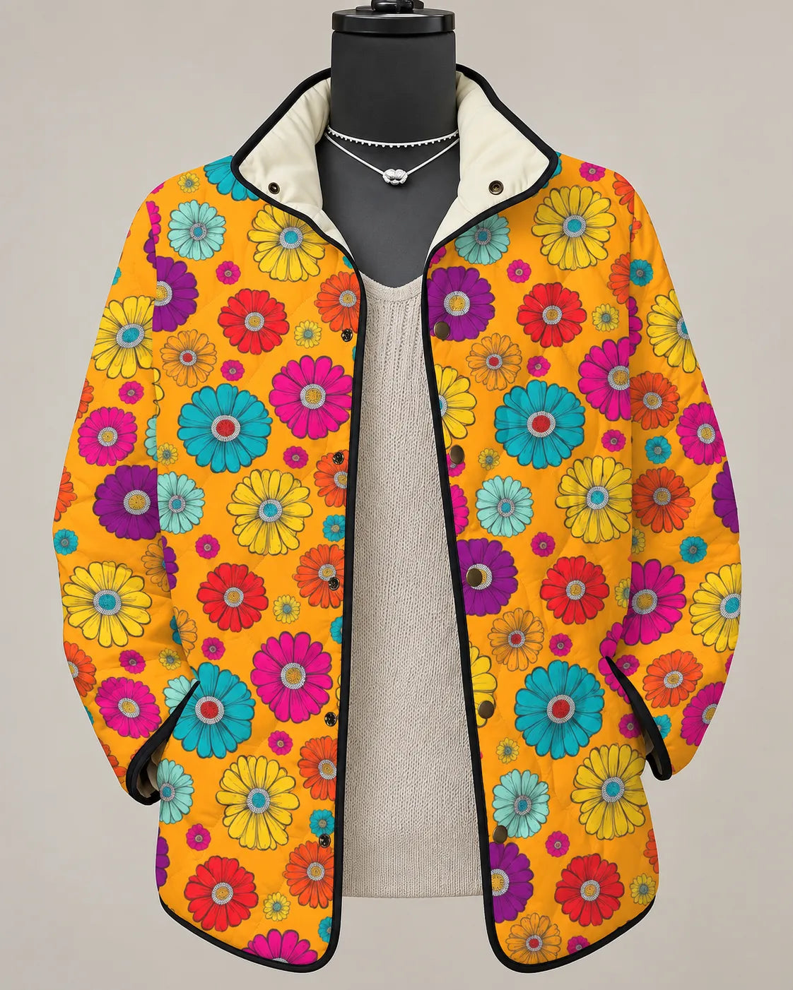 Marigold | Cheerful Bloom Print Jacket