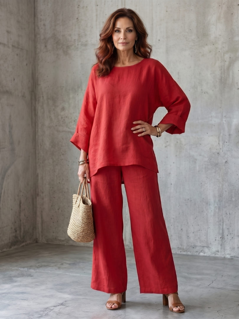 Prue | Oversized tunic and wide-leg pants