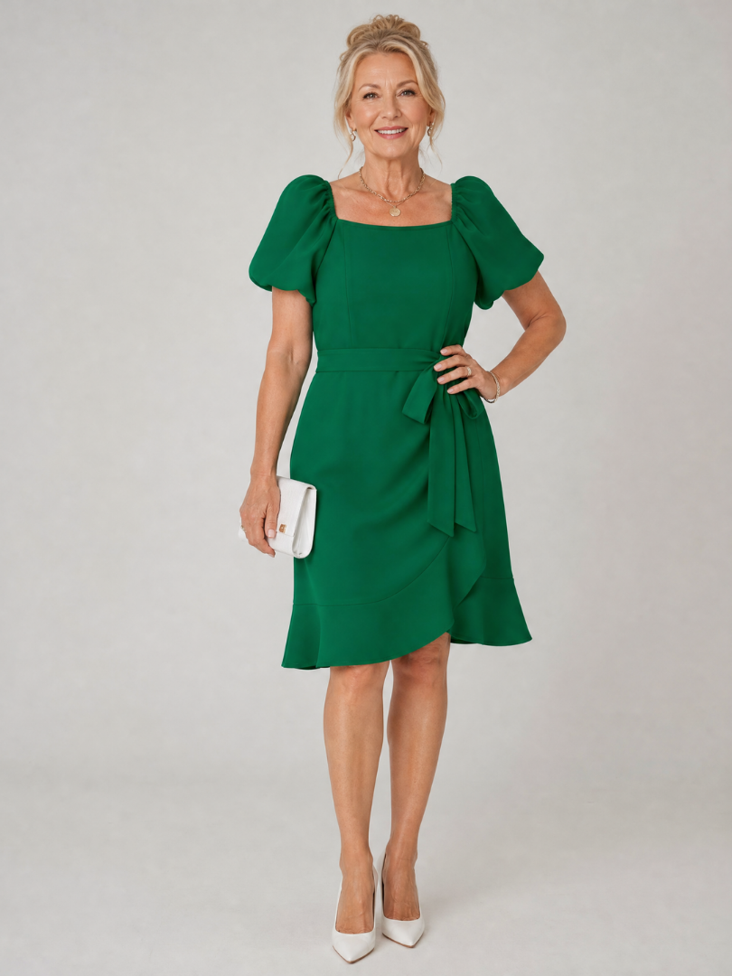 Ruosa | Puff-sleeve mini dress with side tie