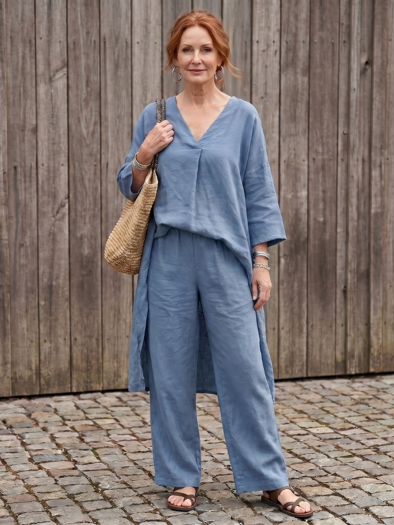 Onyx | Loose tunic and wide-leg pants