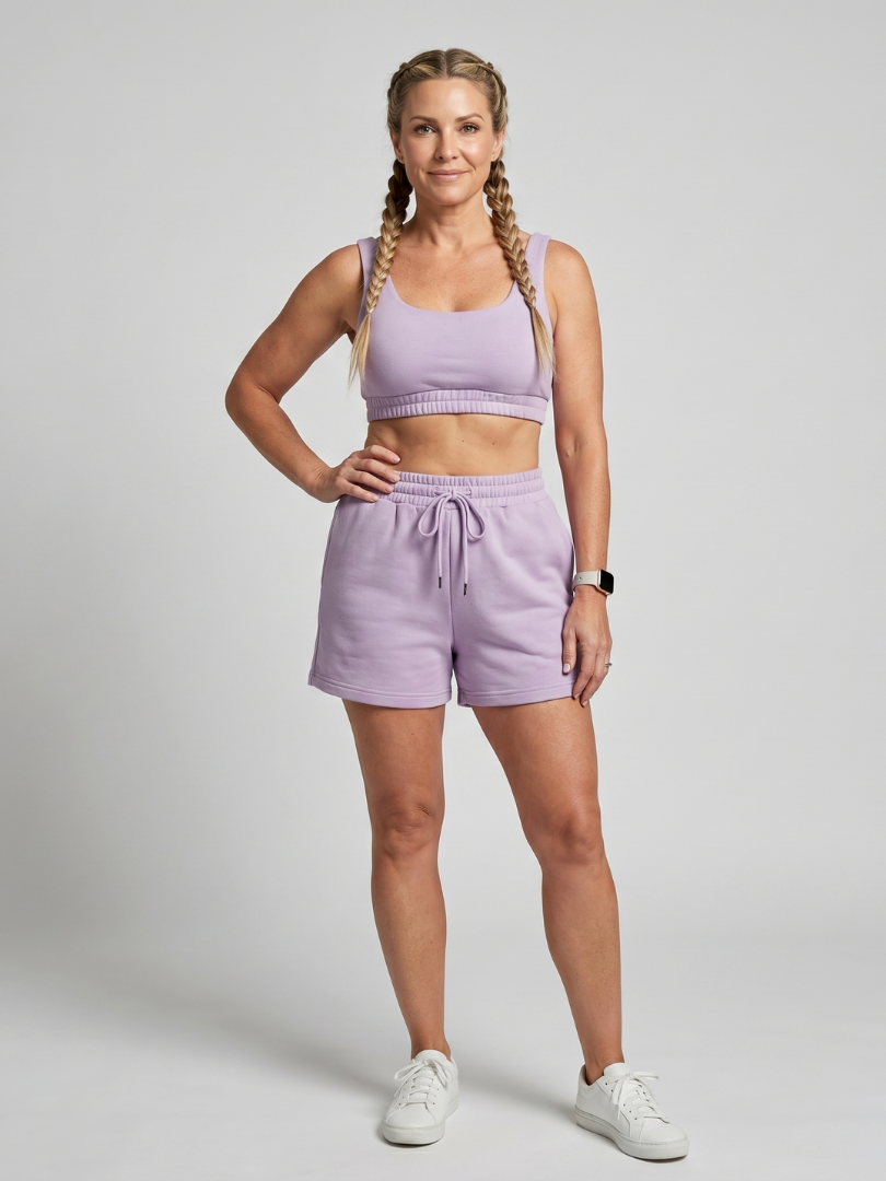Lysem | Sleeveless crop top and shorts set