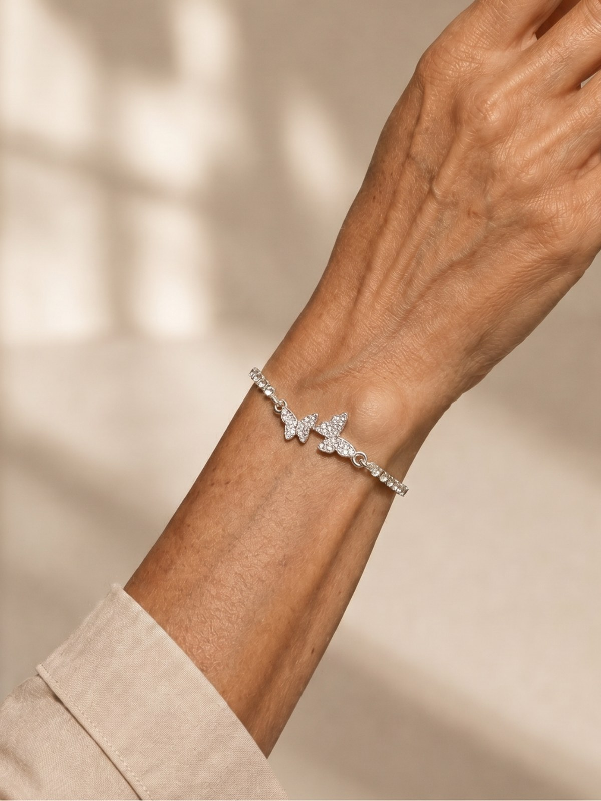 Mariposa | Crystal butterfly tennis bracelet