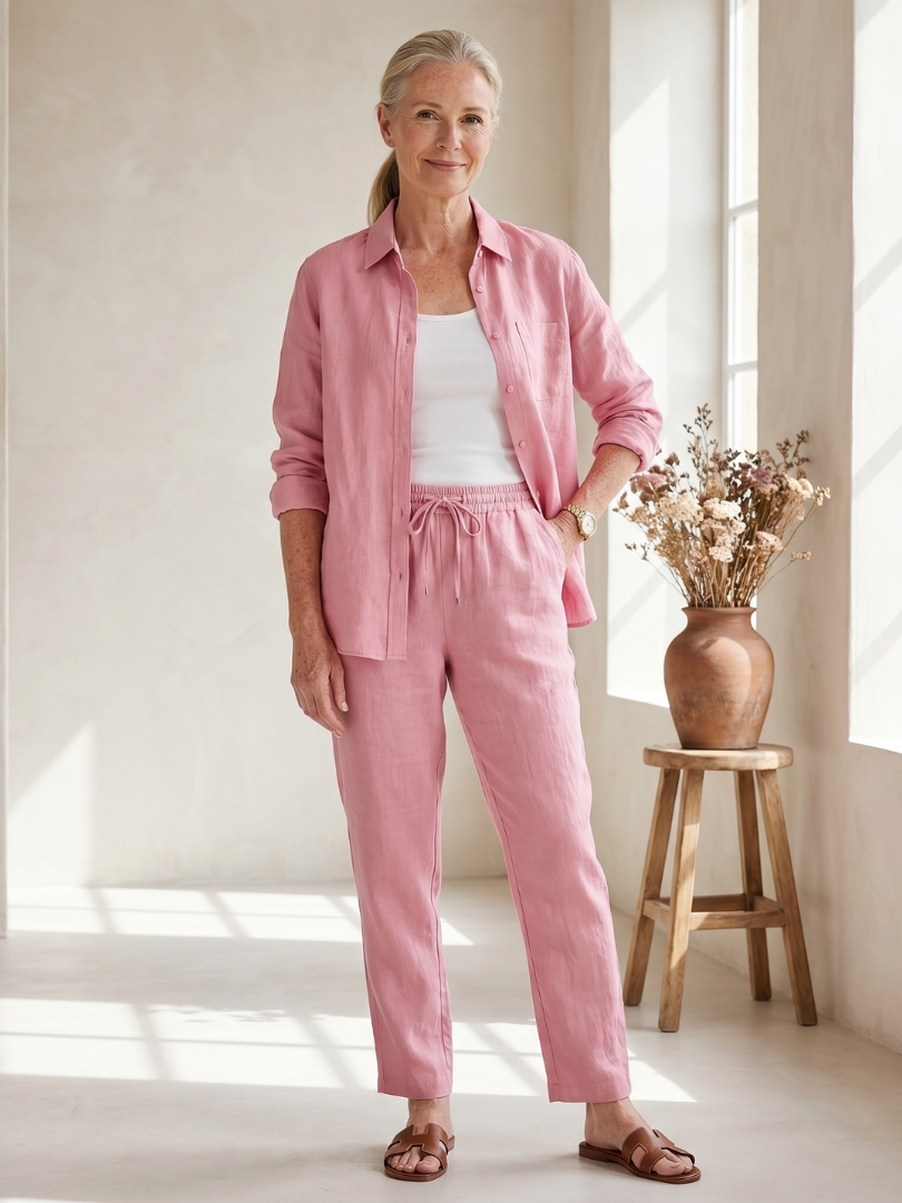 Noor | Long-sleeve shirt and tapered pants