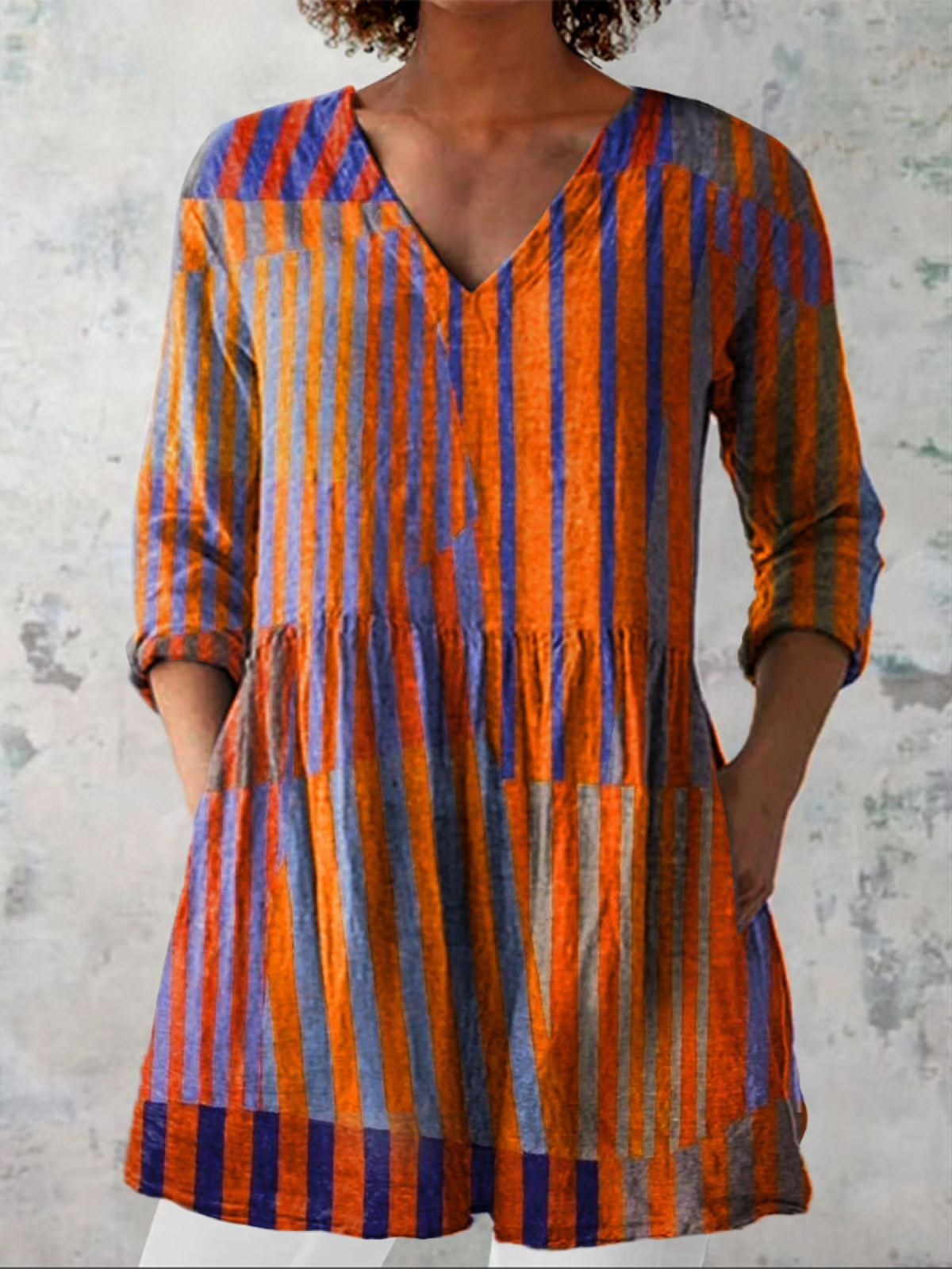 Nina | Long-line V-neck blouse