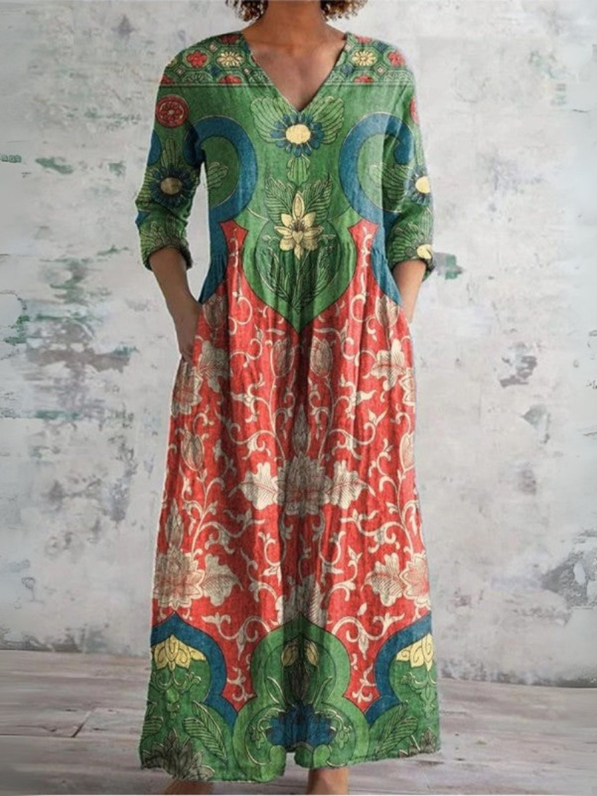 Judith | Vintage floral maxi dress
