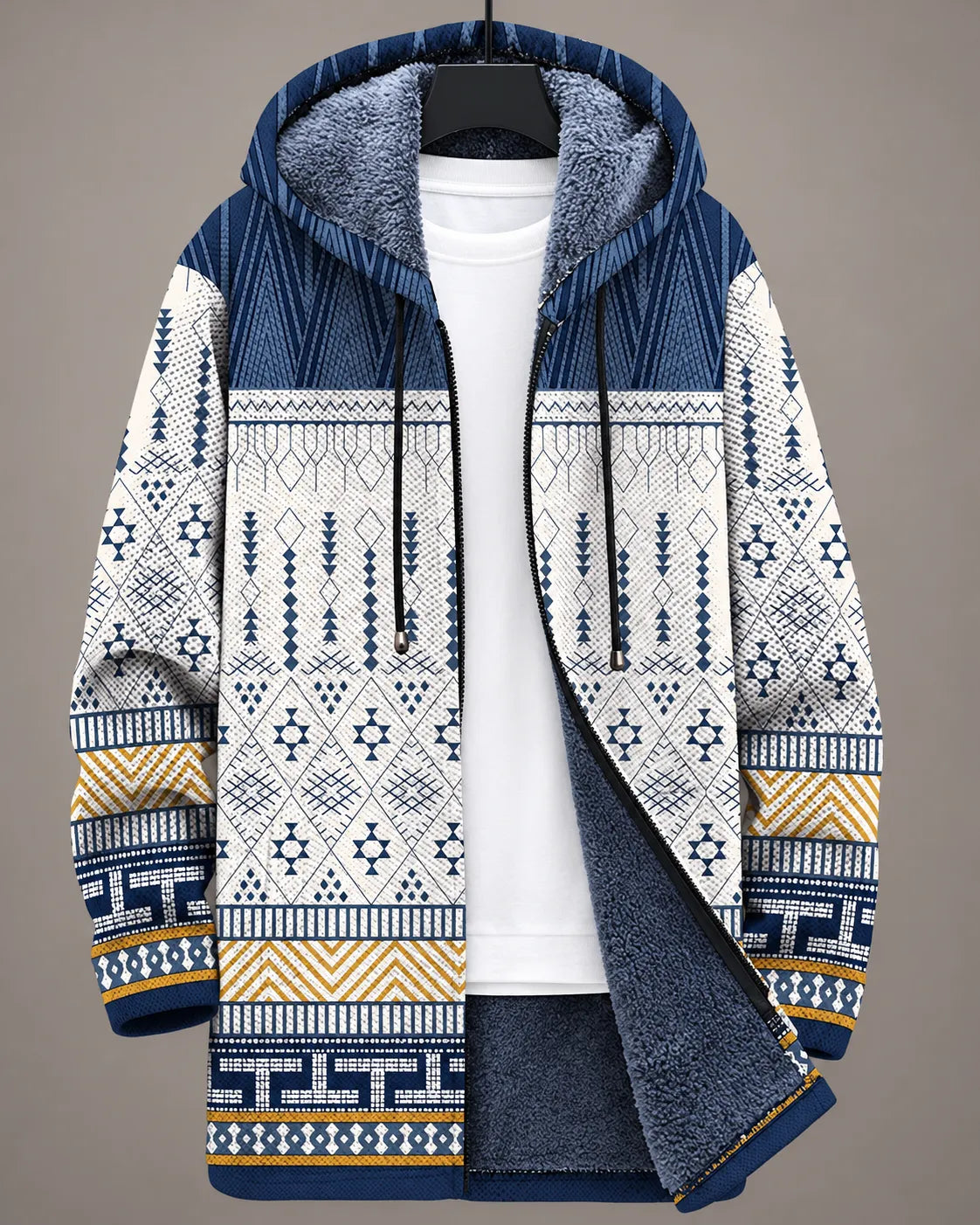 Elara | Heritage Geometric Hooded Jacket