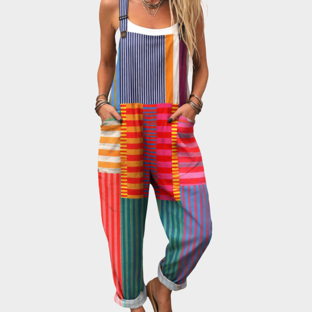 Jumpsuit — Multicolour stripes