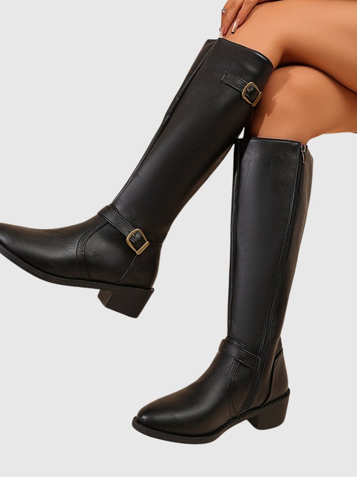 ANASTELLE | RIDING LEATHER BOOTS