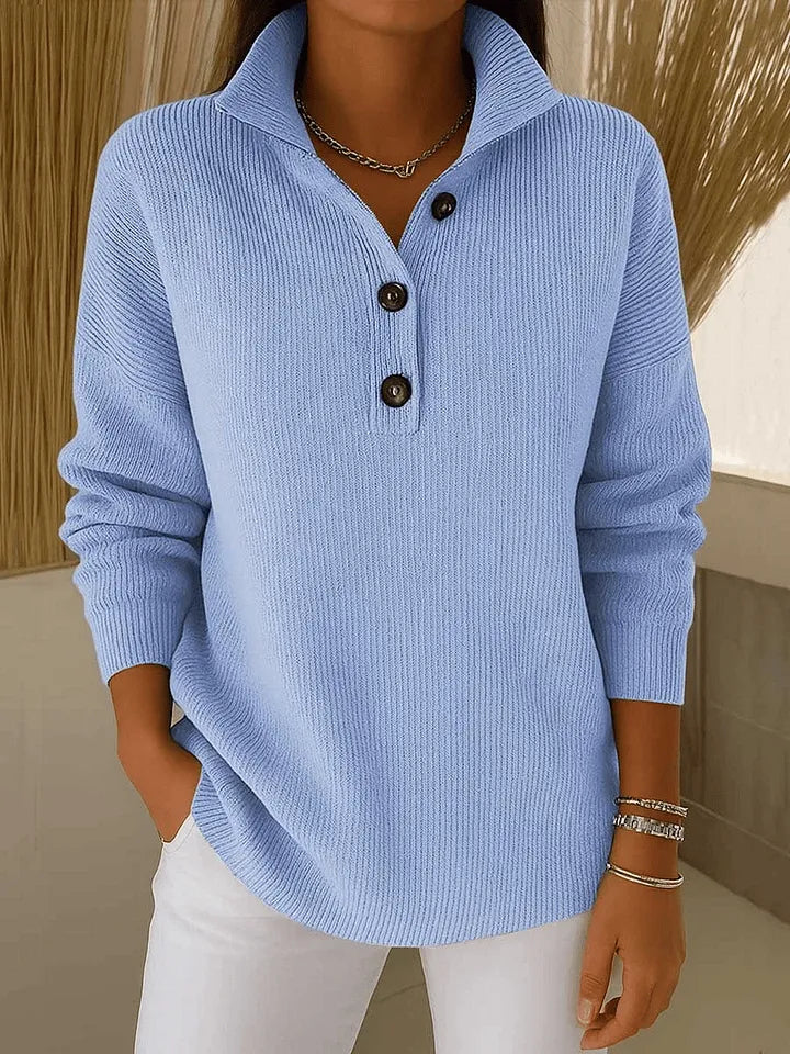 Amelia | V-neck polo sweater