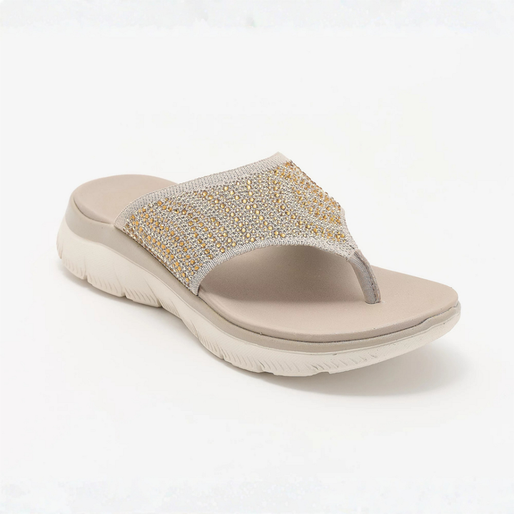 LIORA™ | Comfortable Crystal Knit Thong Sandals