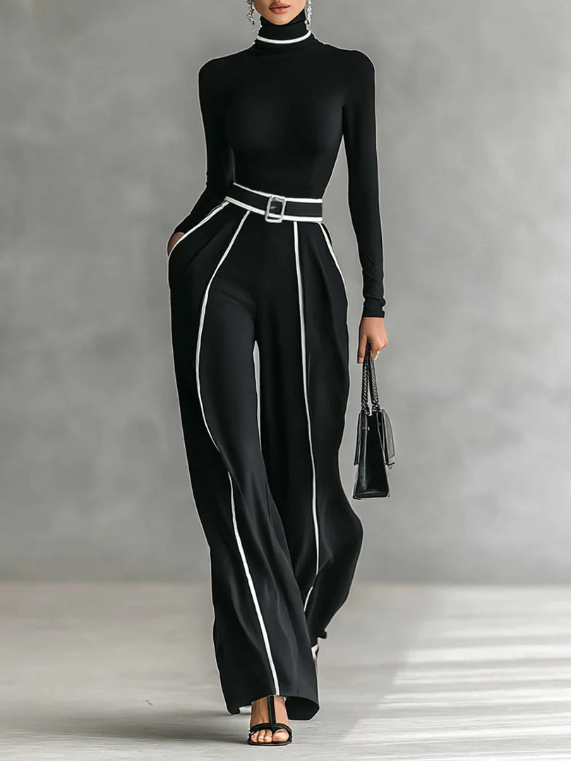 Emma | High-neck top and wide-leg pants set