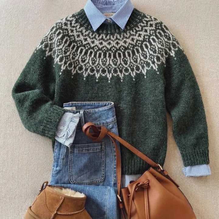 Runa | Forest Snowflake Sweater