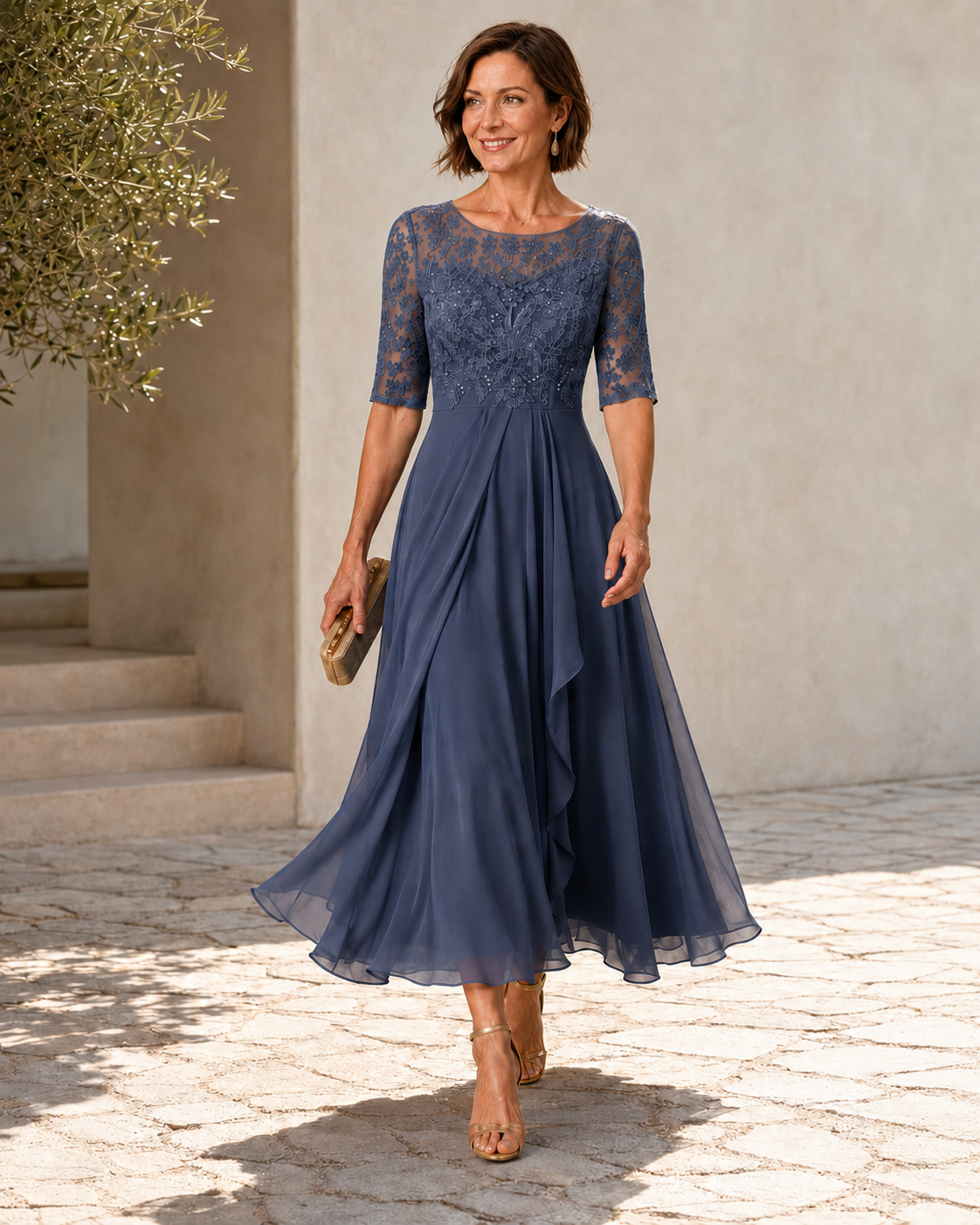 Rose | Lace midi dress