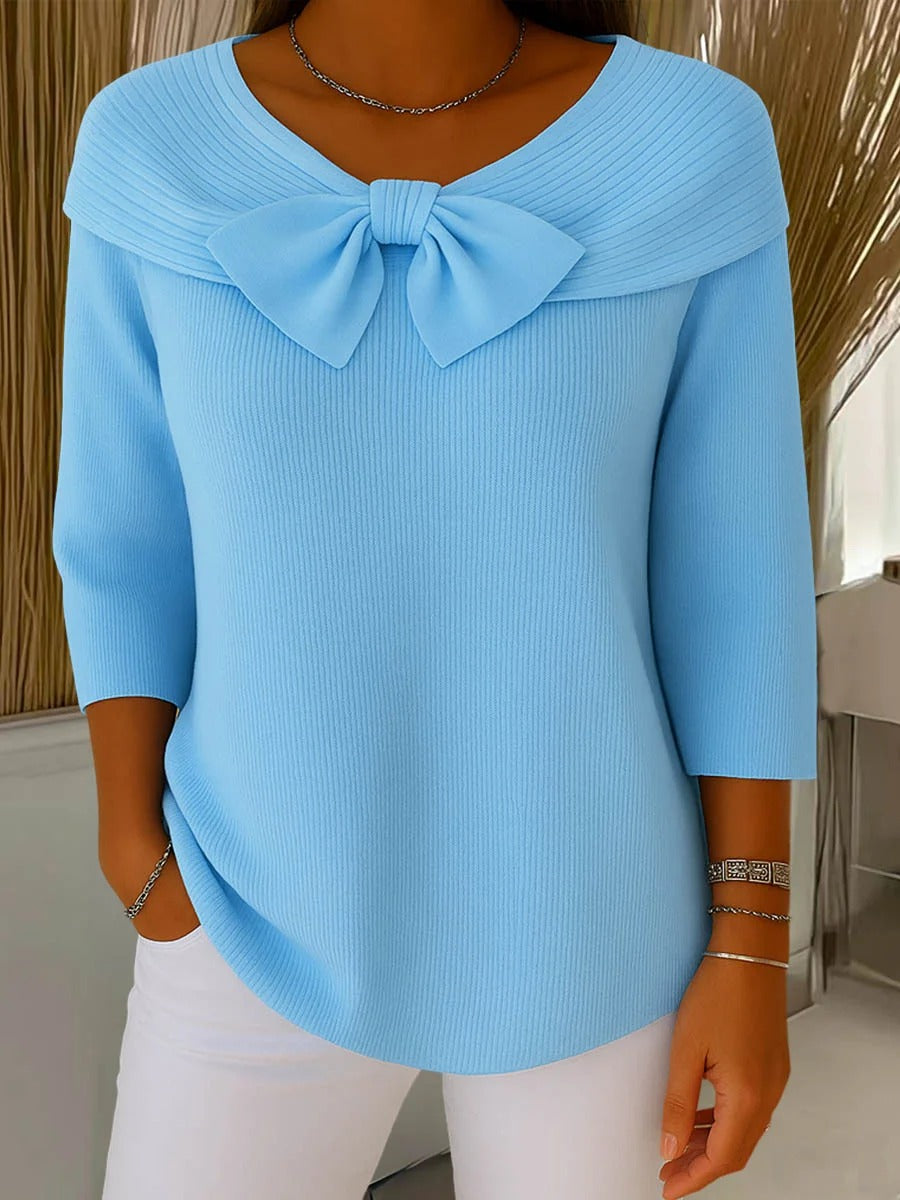 Primrose | Round-neck sweater with a bow