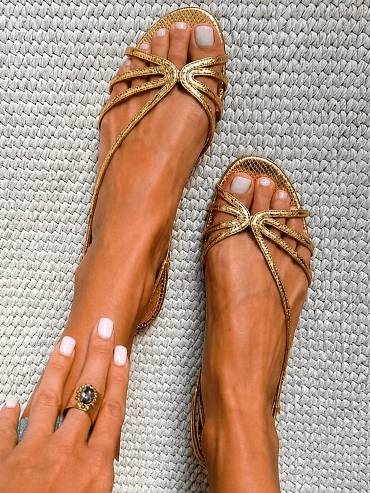 Marta | Gold occasion sandals