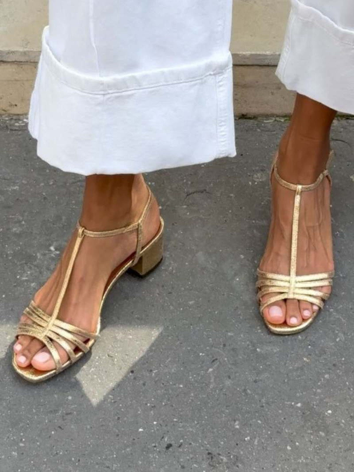 Alegre | Gold everyday dress sandals