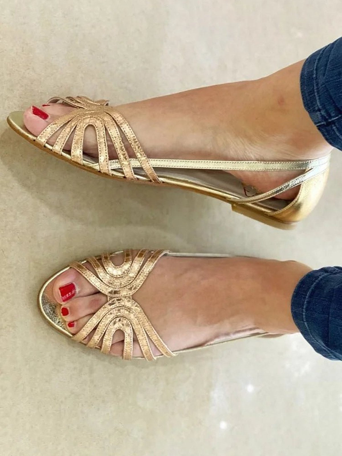 Eleonora | Gold sandals
